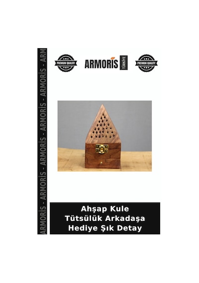 Ahşap Kule Tütsülük Arkadaşa Hediye Şık Detay