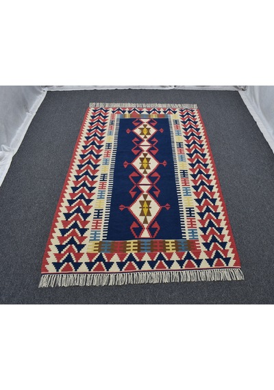Zehra Abla Halı Yeni El Dokuma Benzersiz Otantik Yağcıbedir Balıkesir Yün Kilim 6923 Çok Renkli