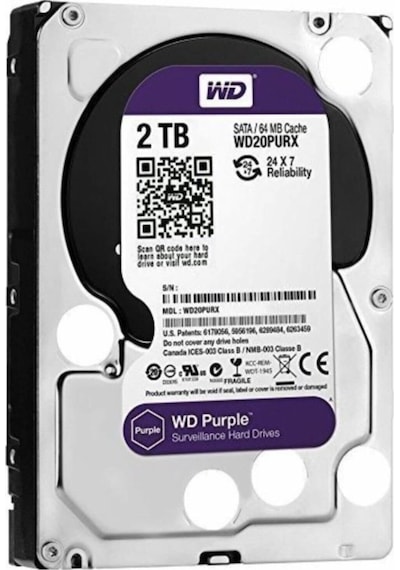 WD Purple WD20PURZ 2 TB 3.5" 64 MB SATA 3 HDD