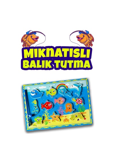 Mıknatıslı Balık Tutma Puzzle Oyunu