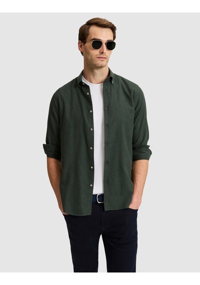 Pierre Cardin Yeşil Slim Fit Uzun Kollu Gömlek 50333841-vr054