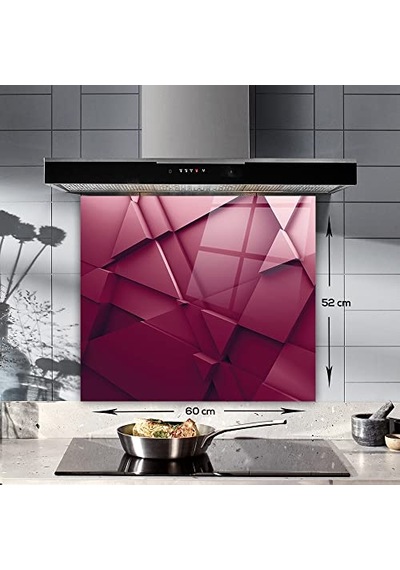 Decorıta Asil Bordo / Ocak Arkası Koruyucu 52cm X 60cm Diğer