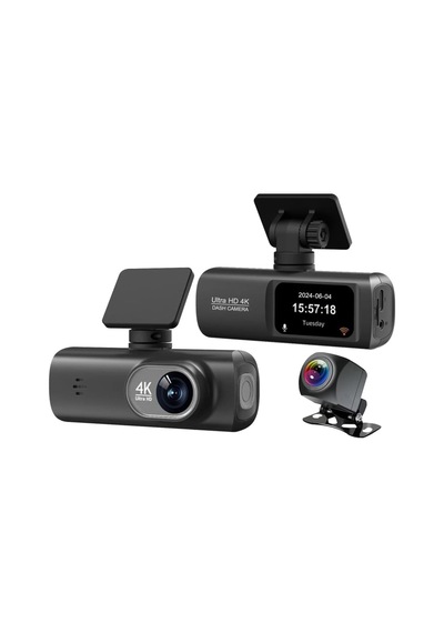 4k Araç Kamerası Wifi Gece Görüşü Hareket Algılama Geniş Açılı Lens 1.47 İnç Ekran Döngüsel Kayıt