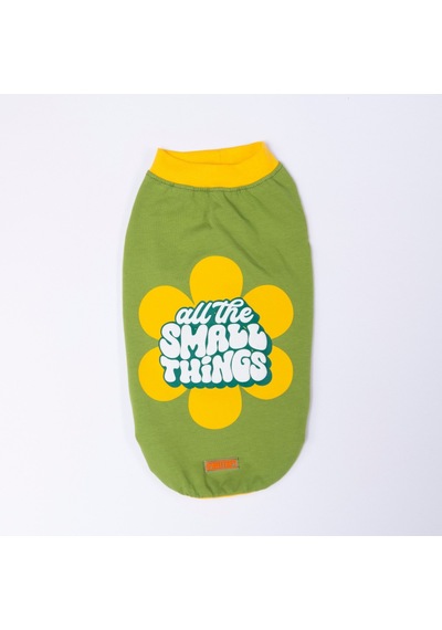 Green-yeşil Small Things Tişört Kedi Köpek Tişörtü-kedi Köpek Kıyafeti