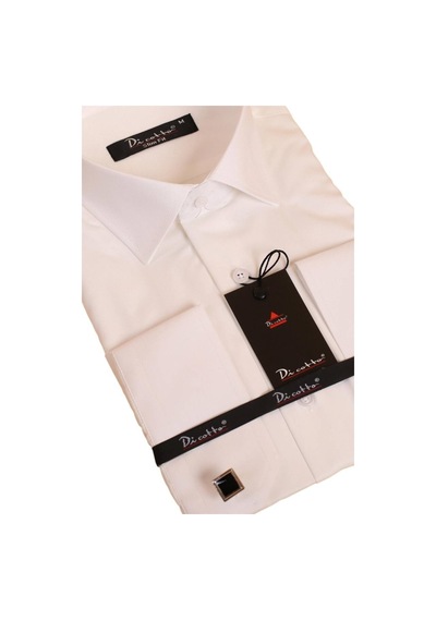 Dicotto Krem Dar Kesim Micro Kumaş Kol Düğmeli Slim Fit Erkek Gömlek - 201-10 001