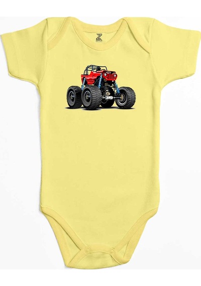 Zepplin Giyim Jeep Canavar Kamyon Mavi Bebek Body Zıbın
