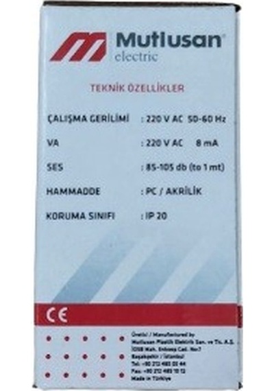 Mutlusan Led Flaşörlü Elektronik Siren