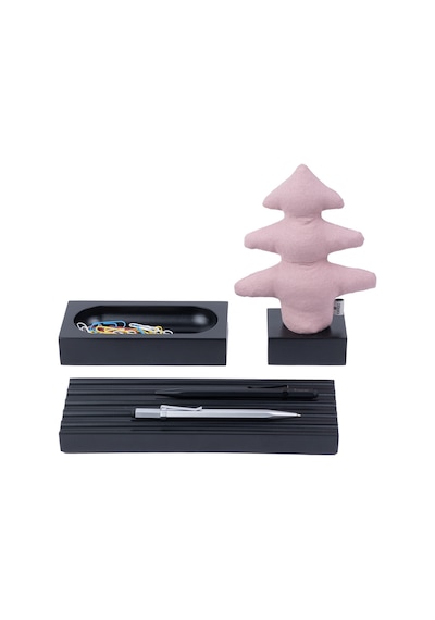 Kayigo Woody Siyah Üçlü Ofis Seti - Pembe Çam
