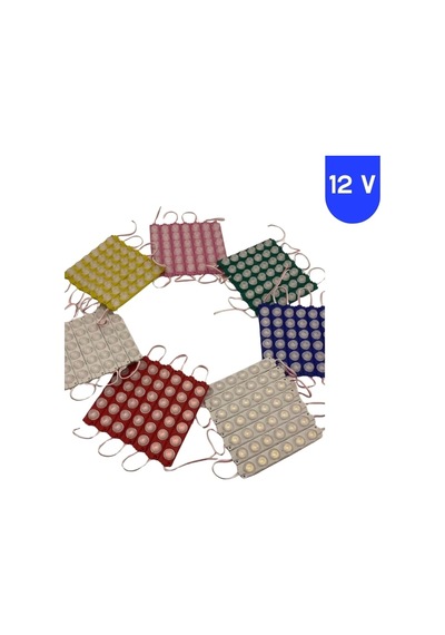 12 Volt 6 Watt 6 Lensli Beyaz 3030 Smd Led Modül Ip65 10 Adet Modül