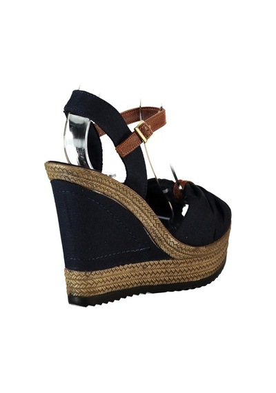 Fox Shoes Lacivert Kadın Dolgu Topuklu Ayakkabı 9674071005