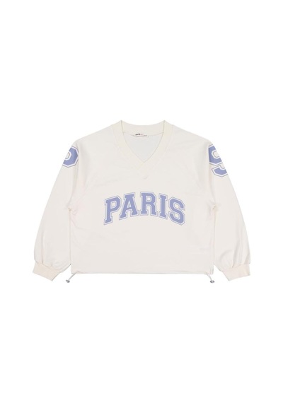 Civil Girls Paris Baskılı 10-13 Yaş Sweatshirt Ekru