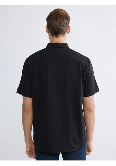 Lc Waikiki Siyah Regular Fit Poplin Erkek Gömlek