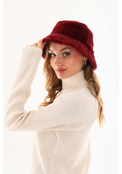 Elif İç Giyim Peluş Kova Şapka Peluş Şapka Siyah