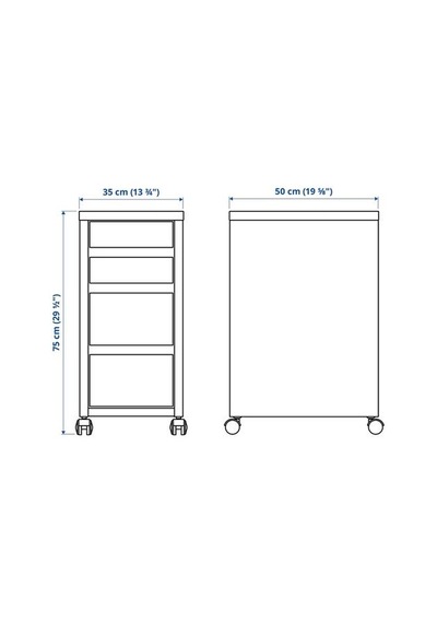 Ikea Mıcke Keson, Venge, 35x75 Cm