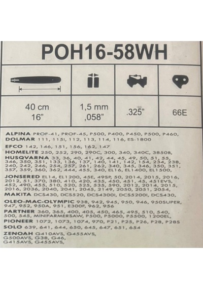Hsgl Motorlu Testere Efco Uyumlu 3/25 33 Diş Pala Kılavuz Set Efco 142 146 151 156 162 147 Modellere Uyumlu