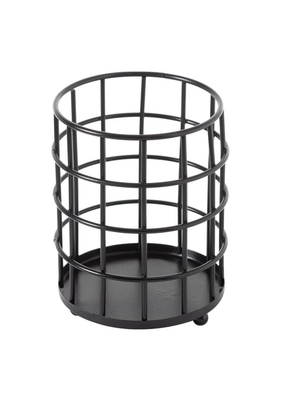 Mudo Home Black Metal Kaşıklık Yuvarlak 696123