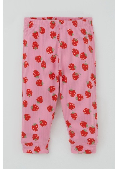 Breeze Kız Bebek Pijama Takımı Omuzdan Patlı Çilek Desenli 4 Ay-1 Yaş, Pembe Pembe