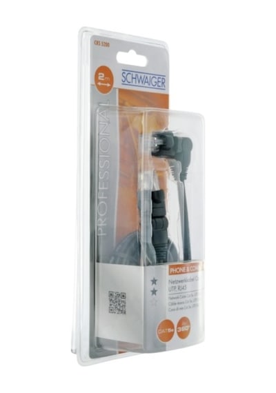 Schwaıger Cat 5 Kablo Ethernet Kablosu Rj45 360 Dönen 2 Metre 9018000002015