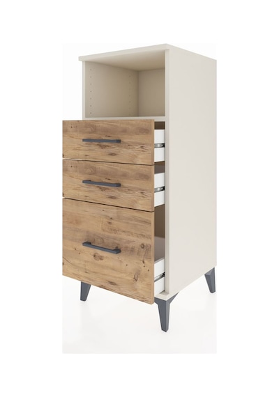 Hyperion Komodin Tek Raflı 3 Çekmeceli 44x44x106 Aytaşı-çam Aytaşı