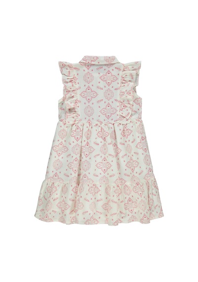 Civil Girls Düğmeli 6-9 Yaş Elbise - Pembe