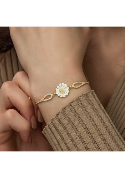 Casera's Gümüş Gold Papatya Bileklik Csr2183302 Gümüş