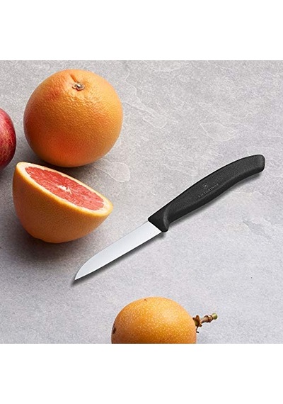 6.7403 Swissclassic 8cm Düz Soyma Bıçağı, Siyah Çok Renkli