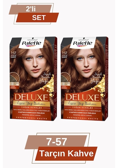 Palette Deluxe Yoğun Renkler 7 - 57 Tarçın Kahve X 2 Adet Saç Boyas