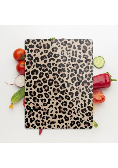 Tr Cam Kesme Tahtası Ve Sunumluk Leopar Desenli 20 X 30 Cm Genel