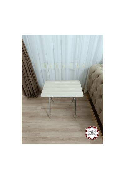 Evko Mobilya Çanta Zigon Sehpa, 4'lü Sehpa, Zigon Sehpa, Servis Sehpası, Mdf Mebran Sehpa, Katlanır Sehpa Meşe