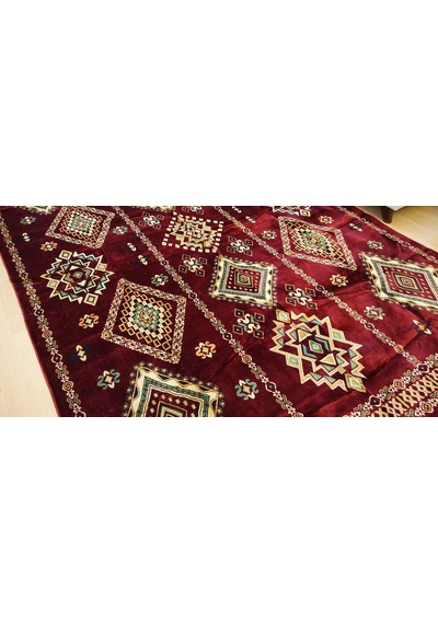 6 Metrekare Kadife Çok Amaçlı Örtü, Halı & Duvar Örtüsü Bordo