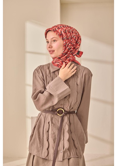 Silk Home Aura Eşarp 140006-04 Bordo, Siyah, Beyaz, Vizon