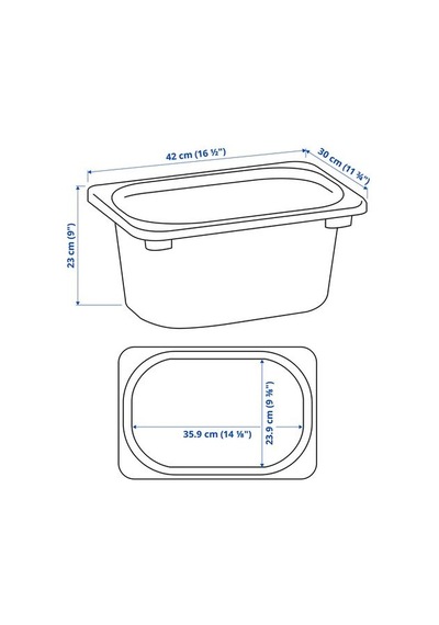Ikea Trofast Saklama Kutusu, Lila, 42x30x23 Cm