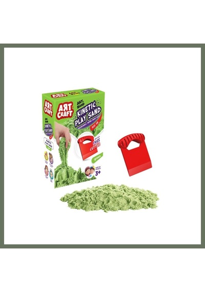 Bezos 03687 Nessiworld Aksesuarlı Yeşil Kinetik Oyun Kumu 500 Gr Bezos1