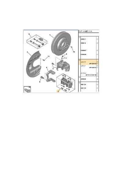 Arka Balata 407 607 C5 4211428-4252.79