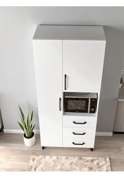 Kuzeylife Elite Beyaz Mutfak Dolabı Beyaz