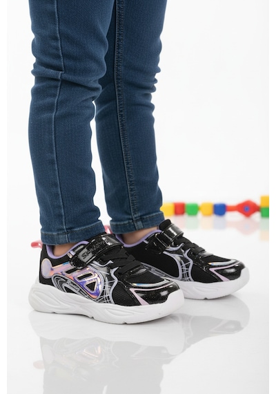 Slazenger Siyah Mor Cırtlı Hafif Esnek Kız Çocuk Spor Ayakkabı Kelsy P Siyah-mor