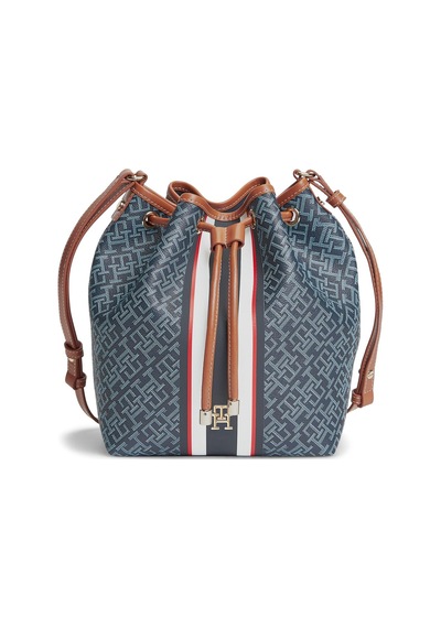 Tommy Hilfiger Th Monoplay Bucket Strıpe Le Kadın Mavi Çanta - Aw0aw18392