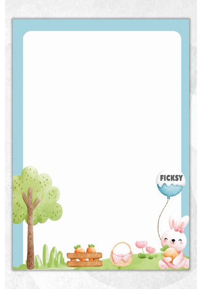 A5 Tavşan Bloknot Çizgisiz Defter - 50 Yaprak - Memopad - Notepad - Not Defteri - Not Kağıdı Çok Renkli Çok Renkli