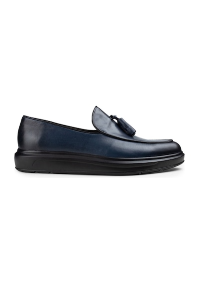 Deery Hakiki Deri Mavi Püsküllü Comfort Erkek Loafer Mavi (539875829) Mavi