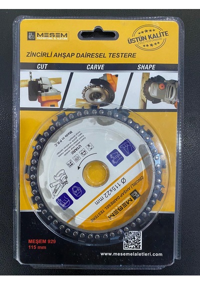 Meşem Zincirli Ahşap Dairesel Testere 115x22 MM