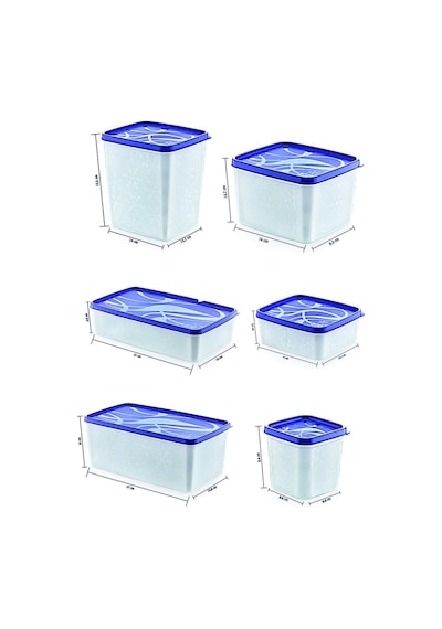 6'lı Set Alaska No Frost Saklama Kabı Buzdolabı Düzenleyici Organizer Bpa Içermez Plastik Çok Renkli Diğer
