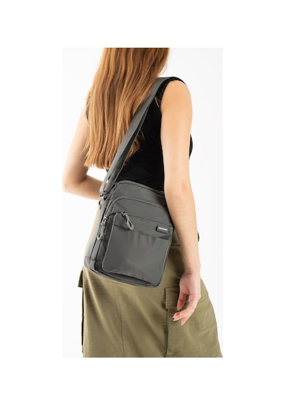 Sanmorris Unisex 5 Bölmeli Suya Dayanıklı Paraşüt Kumaş Organizer Çanta 25x21 gri