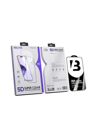 Apple iPhone Uyumlu 17 Air Bilvis 3d Cam Ekran Koruyucu - Siyah 88027858