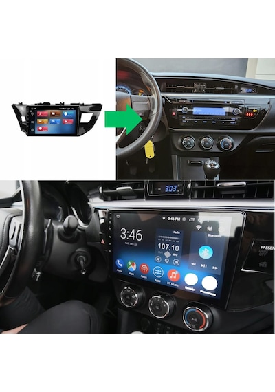 Toyota Corolla Android Multimedya Sistemi 2-32 Myway 2013-2016 9"