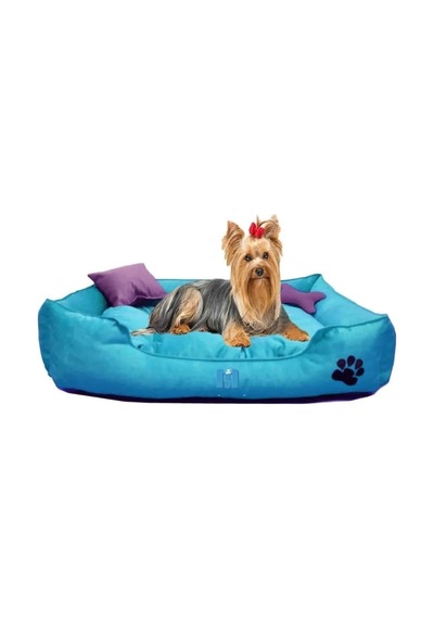 Ayrex Ultrasoft Orta Irk Kedi Köpek Yatağı Yıkanabilir Yüksek Kaliteli Kumaş - 50 X 70 Cm - Turkuaz