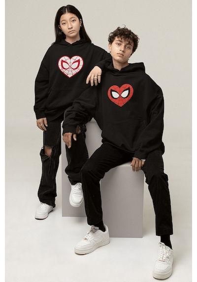 Kırmızı Kalp Spider Sevgili/cift/arkadaslık/2'li Kapsonlu Sweatshirt Seti 001