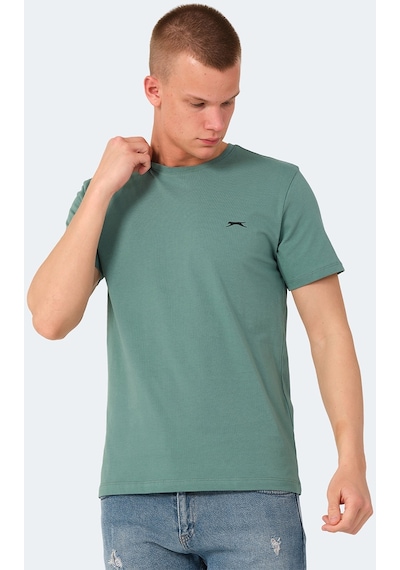 Slazenger VEDA Erkek Baskılı Su Yeşili Tişört