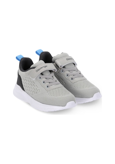 Slazenger Flarex Unisex Çocuk Cırt Cırtlı Gri / Koyu Gri Günlük Spor Ayakkabısı