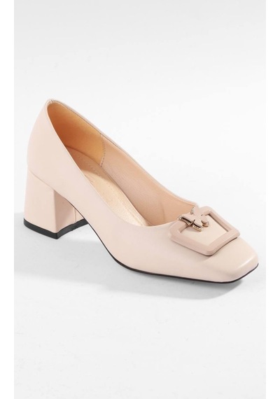 Paris Shoes Paris Bej Kelebek Detaylı Aksesuarlı Topuklu Ayakkabı W24101-bej Bej
