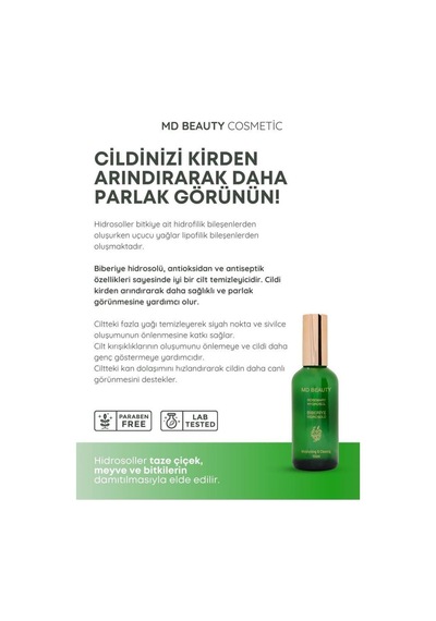 Md Beauty Biberiye Hidrosolü Dökülme Karşıtı Ve Hızlı Saç Uzatma Etkili Saf Saç Toniği 100 Ml